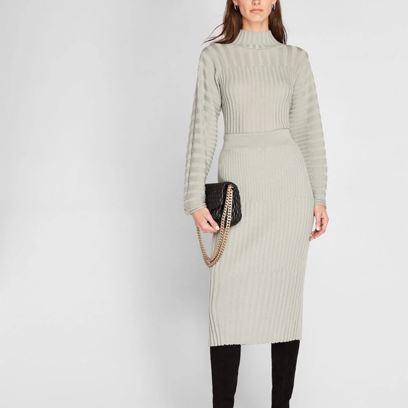 Rib Pencil Skirt - Brand New - NEVER WORN - Light Sage
